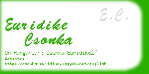 euridike csonka business card